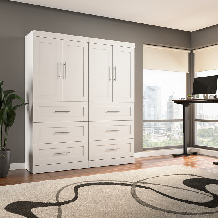 Wade Logan® Arlex Closet Organizer with Drawers and Doors & Reviews